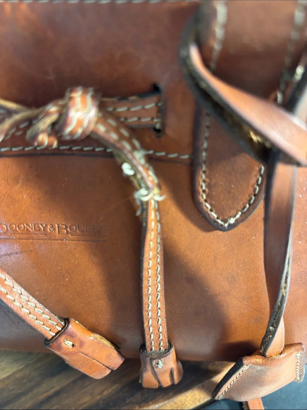 Dooney & Bourke Alto Collection mini tassel crossbody in Vacchetta Leather - Picture 3 of 8